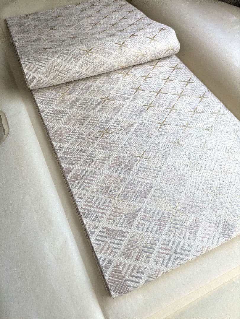 正絹ほていや謹製本場筑前博多織花菱文様高級フォーマル袋帯両面リバーシブル