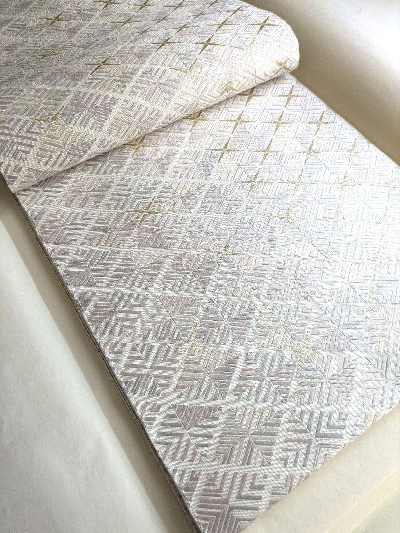 正絹ほていや謹製本場筑前博多織花菱文様高級フォーマル袋帯両面リバーシブル