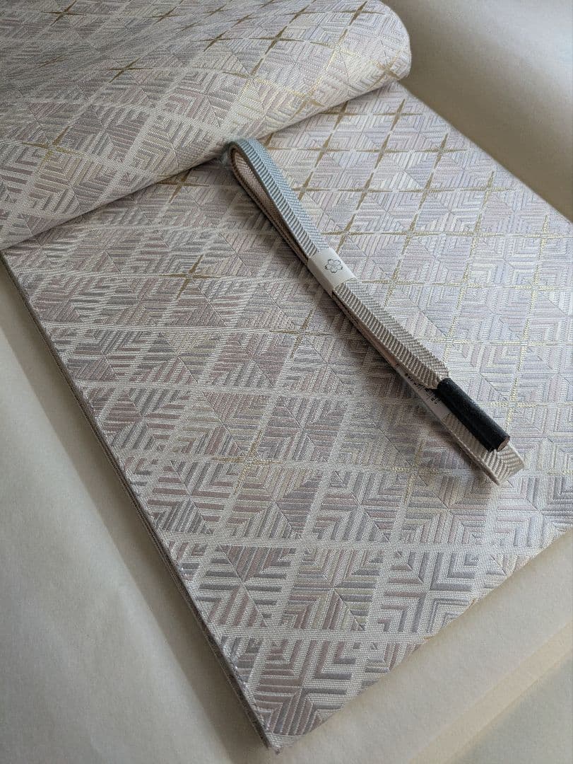 正絹ほていや謹製本場筑前博多織花菱文様高級フォーマル袋帯両面リバーシブル