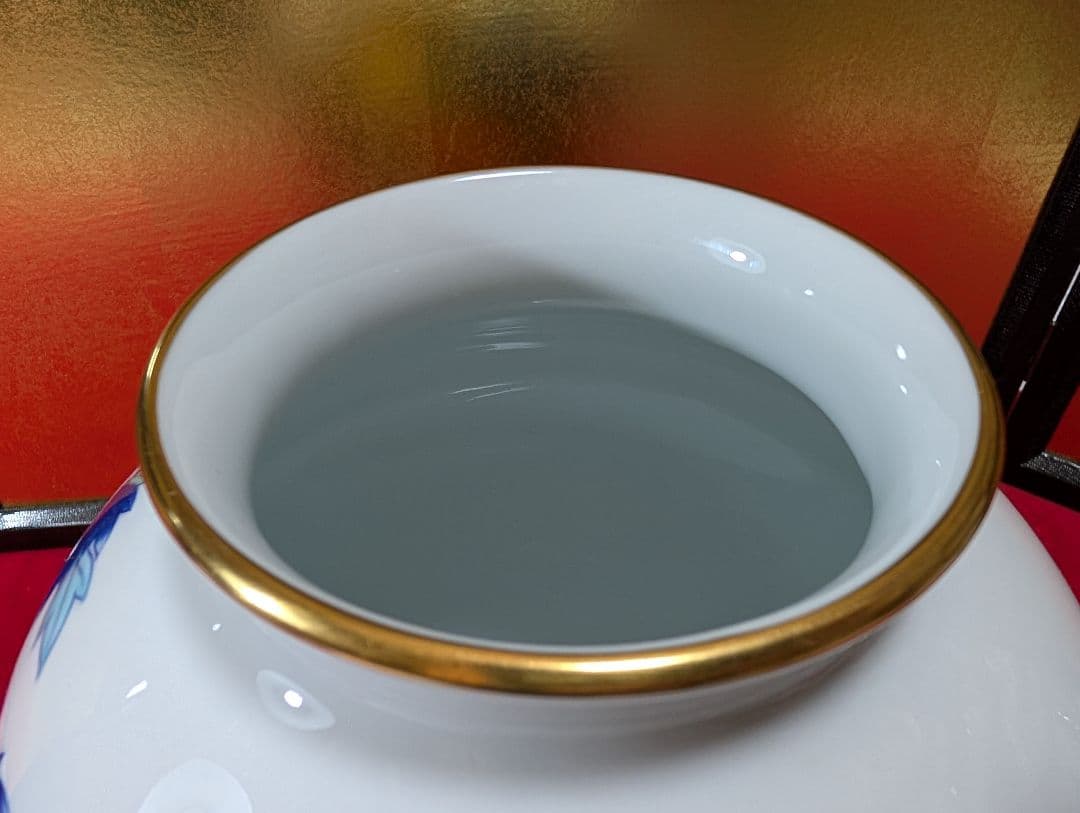 孔雀　牡丹　花瓶　香蘭社