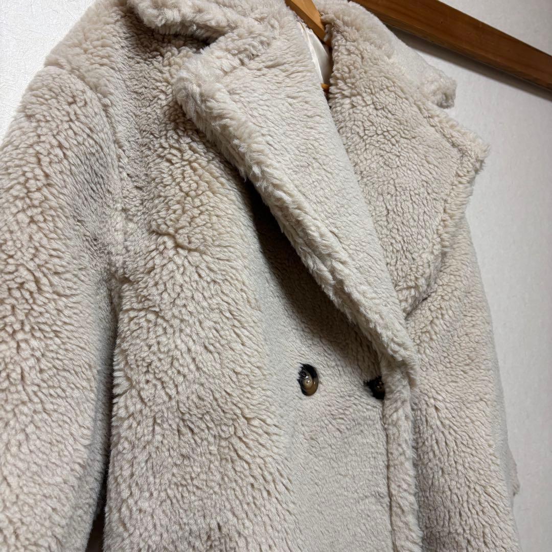 極美品 エルフランクELFRANK オーバーサイズフェイクファーボアコート