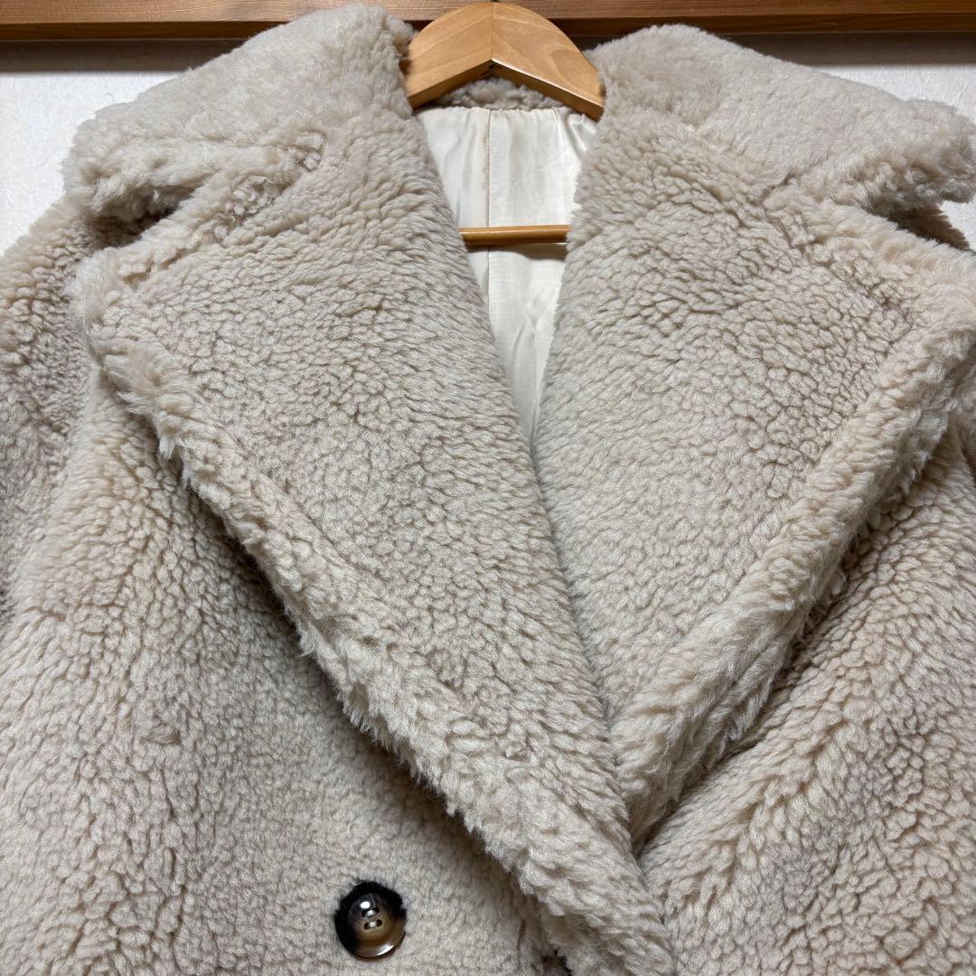 極美品 エルフランクELFRANK オーバーサイズフェイクファーボアコート