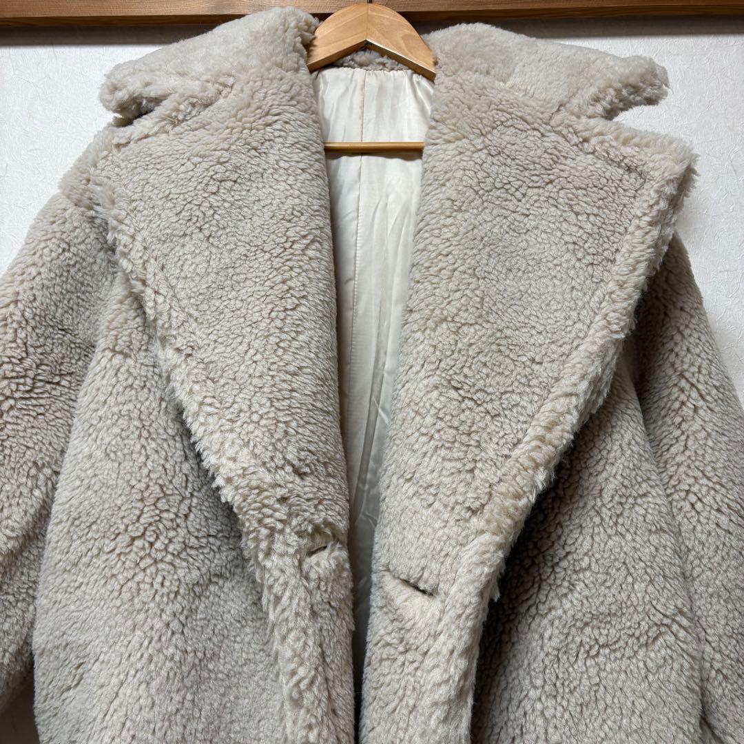 極美品 エルフランクELFRANK オーバーサイズフェイクファーボアコート