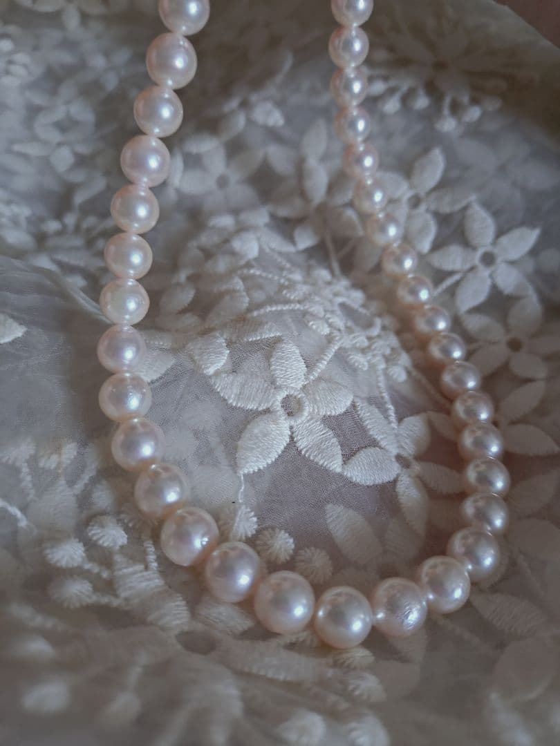 あこや真珠 ネックレス ピンク系 アコヤ真珠 パールネックレス