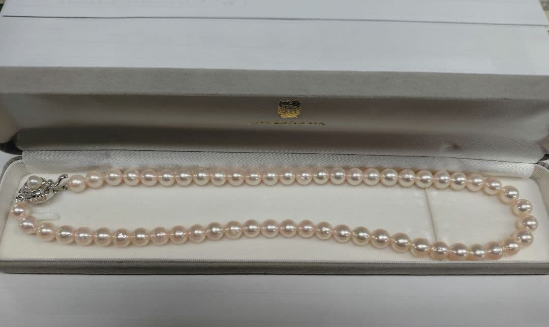 あこや真珠 ネックレス ピンク系 アコヤ真珠 パールネックレス
