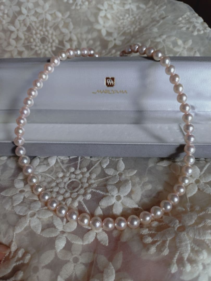 あこや真珠 ネックレス ピンク系 アコヤ真珠 パールネックレス