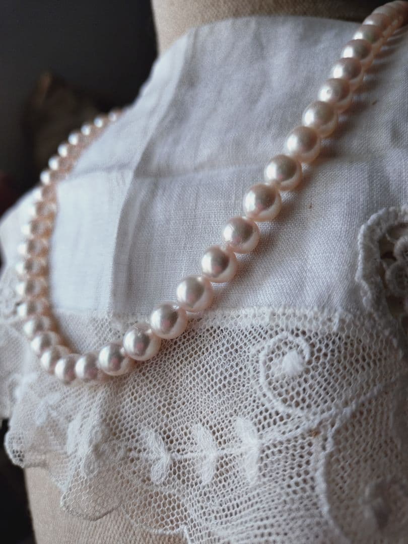 あこや真珠 ネックレス ピンク系 アコヤ真珠 パールネックレス