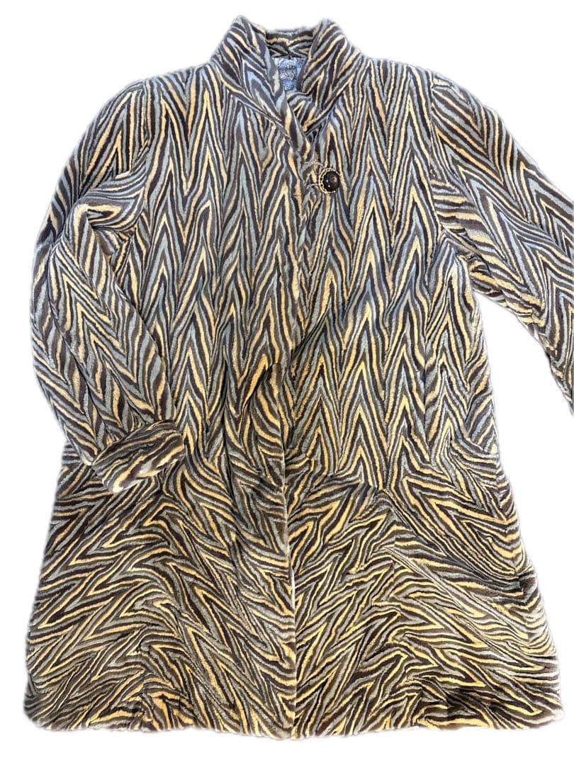 SAGA MINK総柄コート F サガミンク シェアードミンク 銀サガ