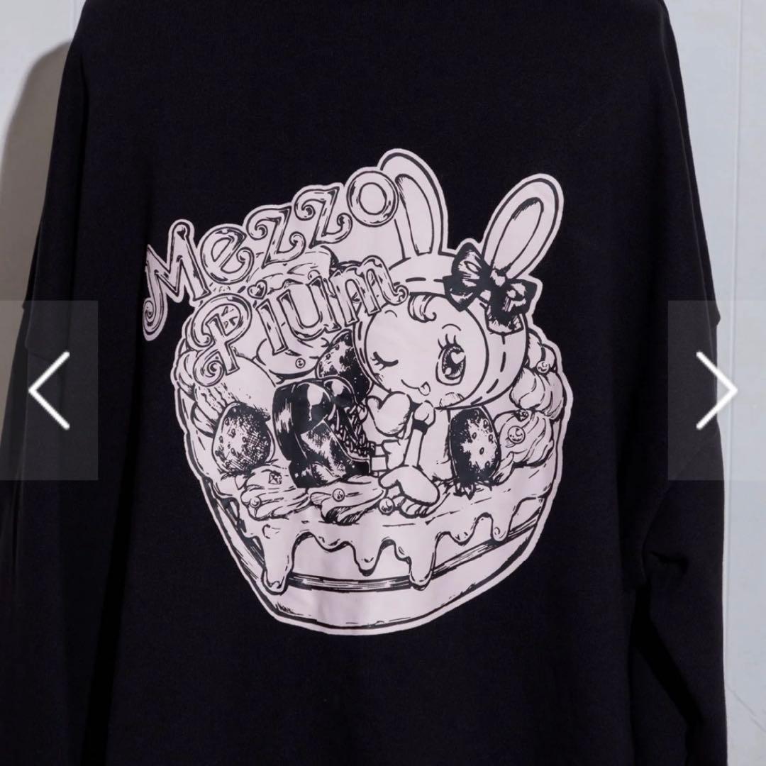 美品 pium メゾピアノ ベリエちゃんハートケーキパーカー ブラック