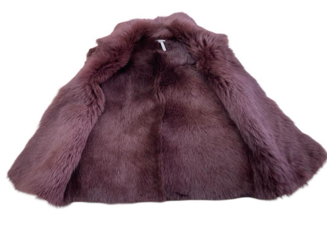 HERMES　毛皮のジレ　毛皮ベスト　リアルファー　エルメス　スウェード　1点物