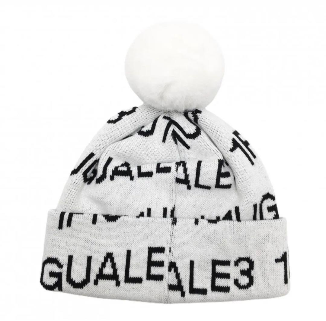 【極美品】1PIU1UGUALE3 GOLF ウノピュウ ニット帽 ホワイト