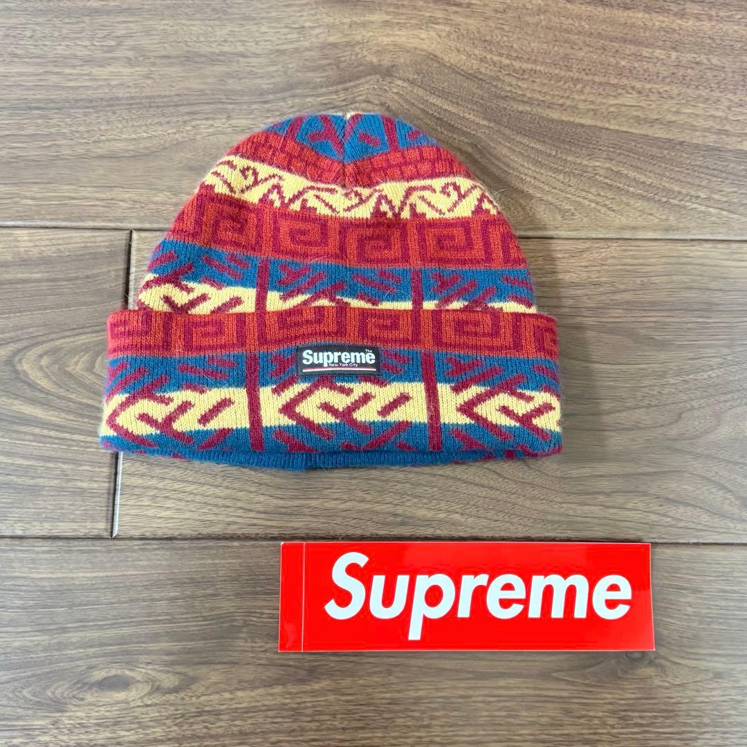 ⭐️極美品⭐️ Supreme シュプリーム ビーニー　幾何学模様　ニット帽