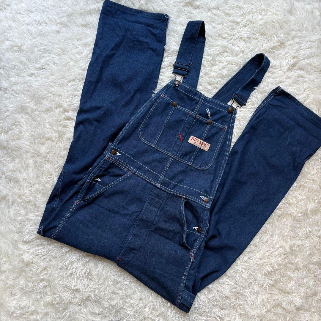 【W30】80s 90s　ビッグマック　オーバーオール　ローバック