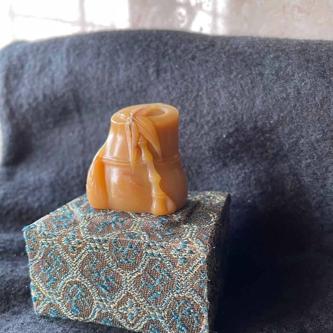 印材　石材　天然石　竹　中国　書画　関防印