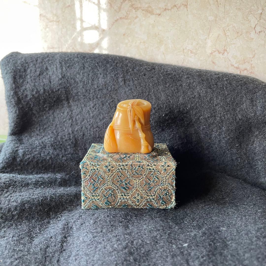 印材　石材　天然石　竹　中国　書画　関防印