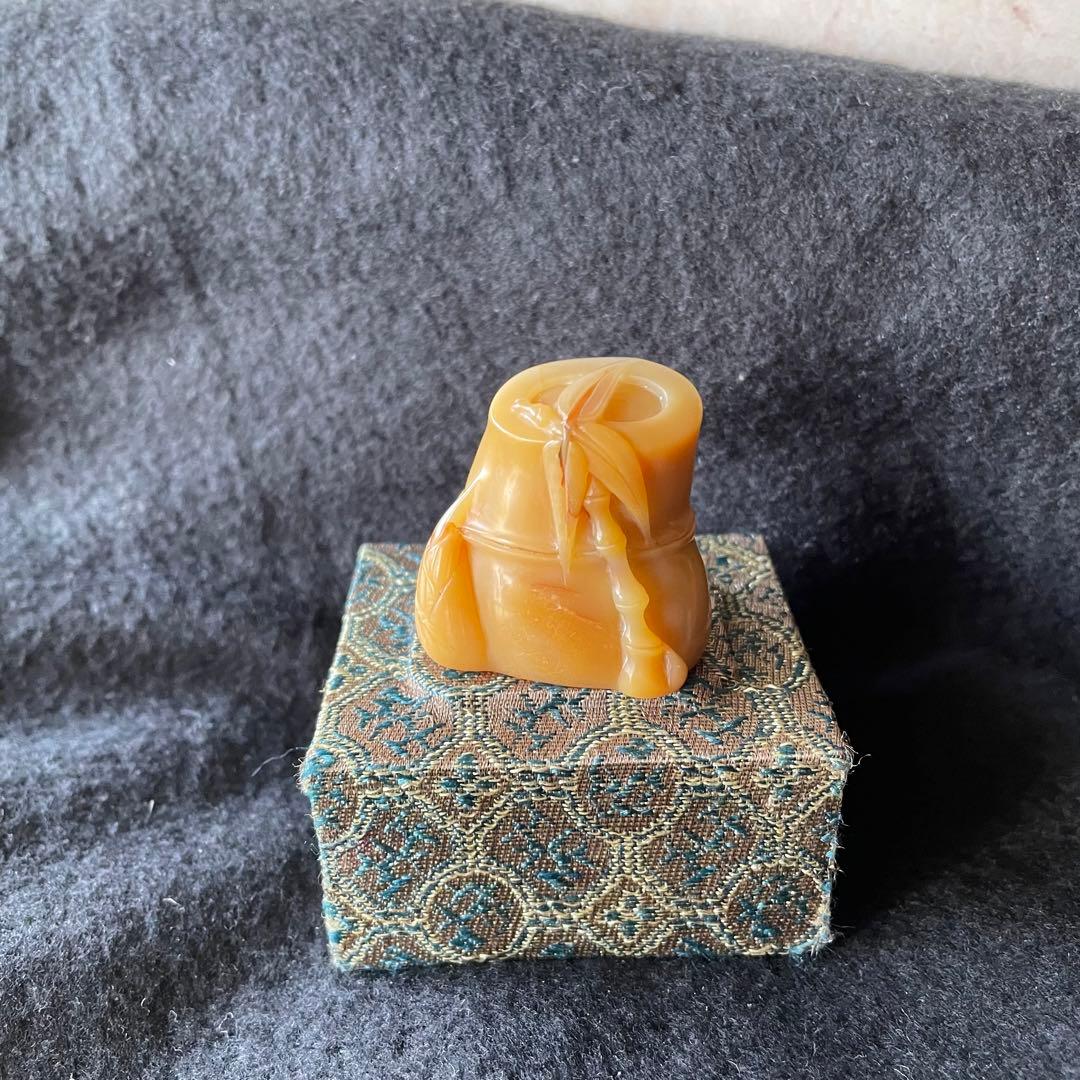 印材　石材　天然石　竹　中国　書画　関防印