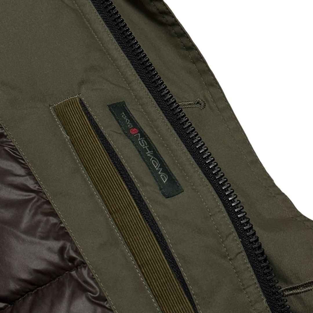 西川×nano・universe 西川ダウンナイロンN-3B カーキグリーン M