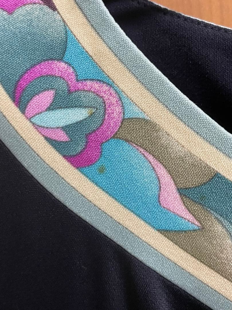 LEONARDレオナール　ワンピース　濃紺　カンカン