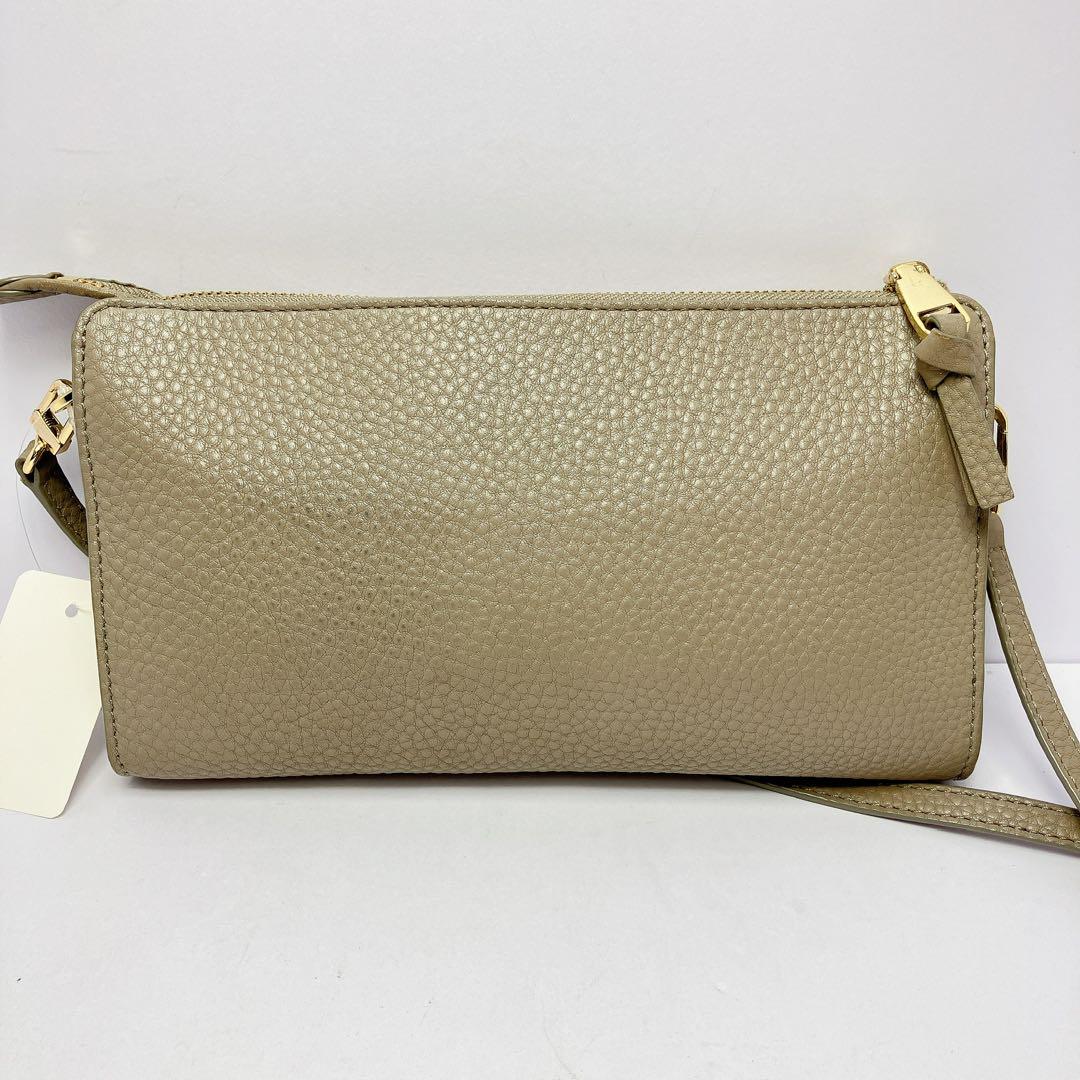 3335◯ TORY BURCH ベージュ レザー ショルダーバッグ