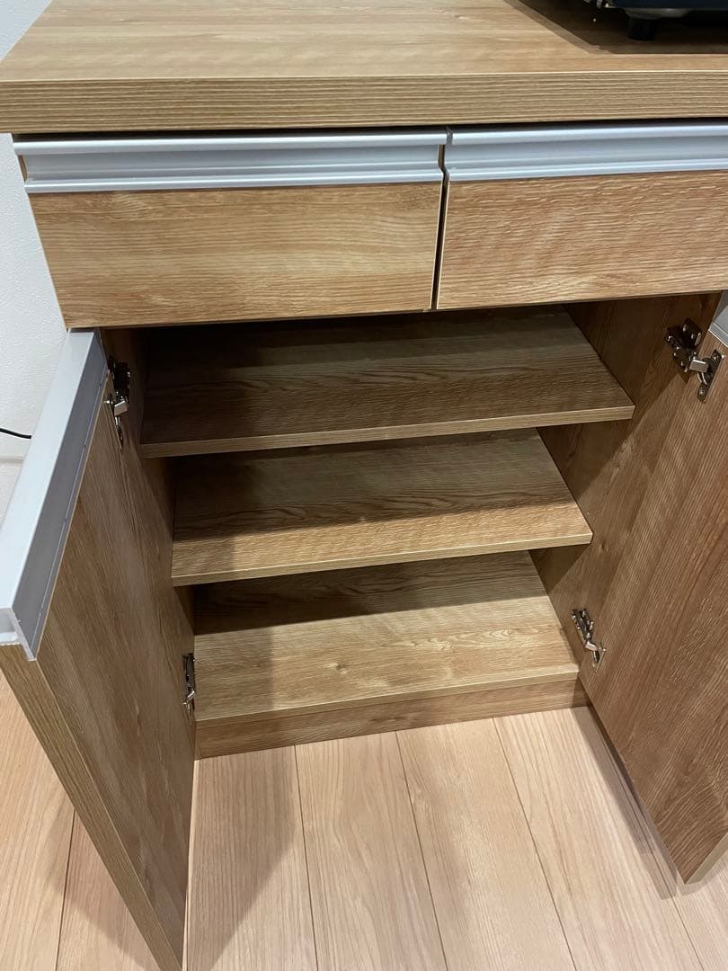 大川家具　キッチンカウンター　キッチンボード　レンジ台　キャビネット