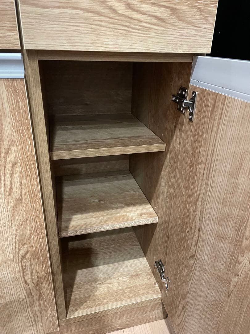 大川家具　キッチンカウンター　キッチンボード　レンジ台　キャビネット