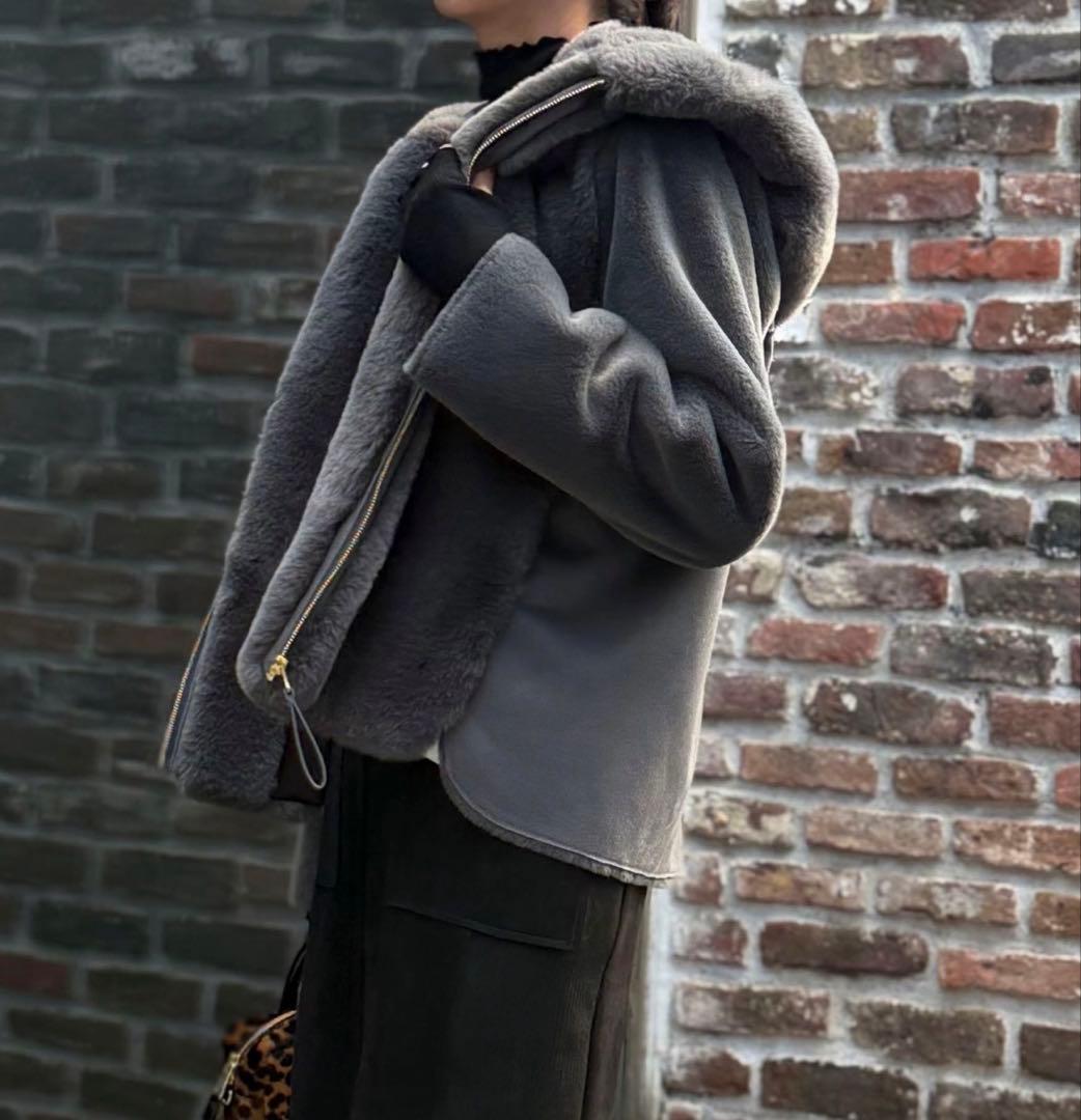 NOLLEY'S エコファー×ムートンジャケット