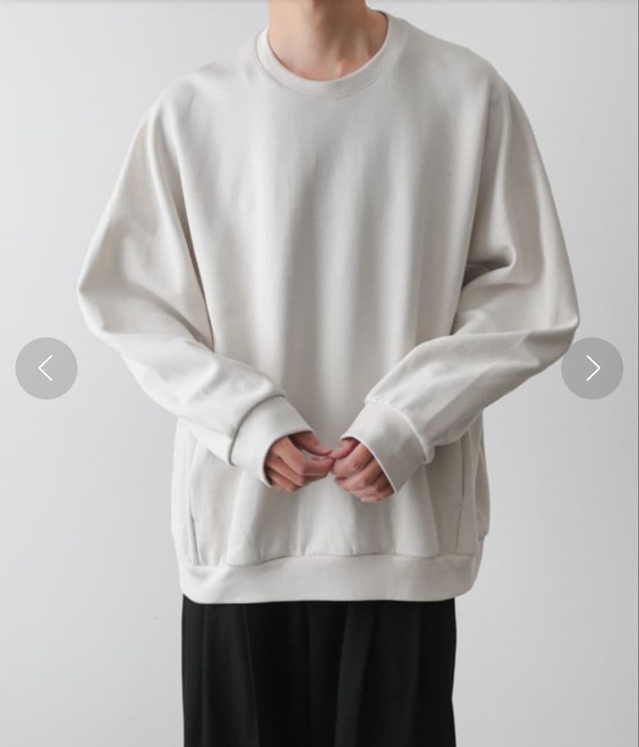 【美品】attachment CO/PE ダブルニット スウェットプルオーバー