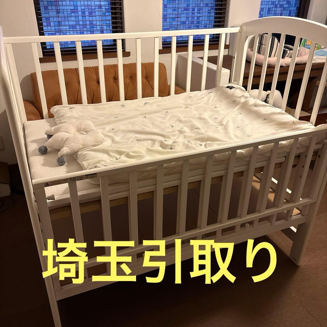 ※引取り限定　KATOJI ベビーベッド ハイタイプ（レギュラーサイズ）　＋布団