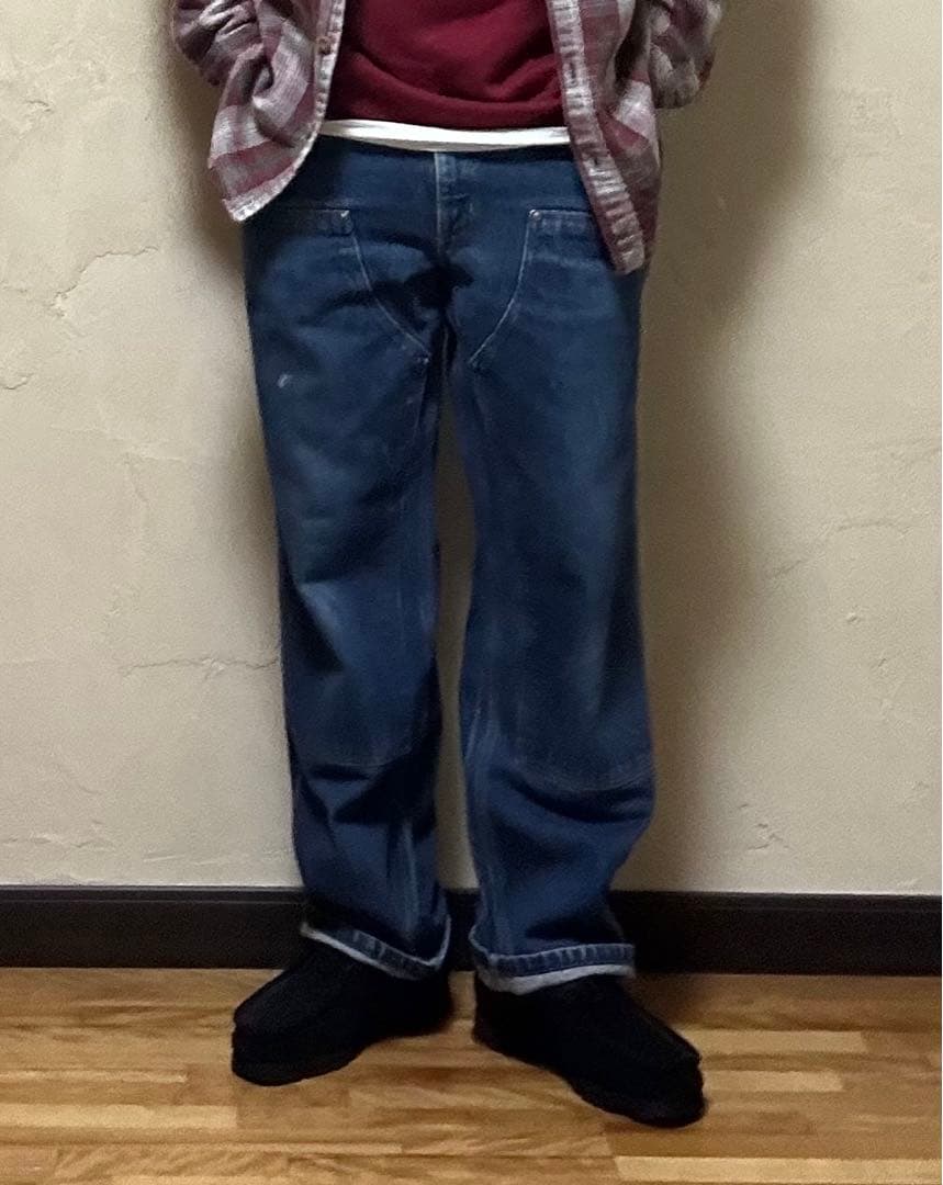 90s Carhartt デニム ダブルニー パンツ USA製 36×30
