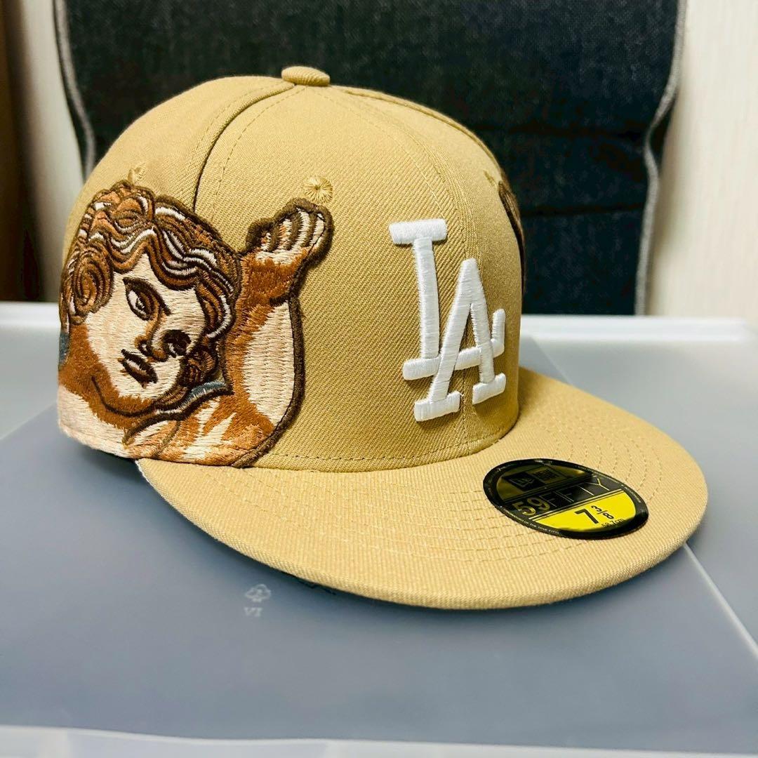 遠*介様 新品未使用 ニューエラ キャップ ドジャース ベージュ 58.7cm