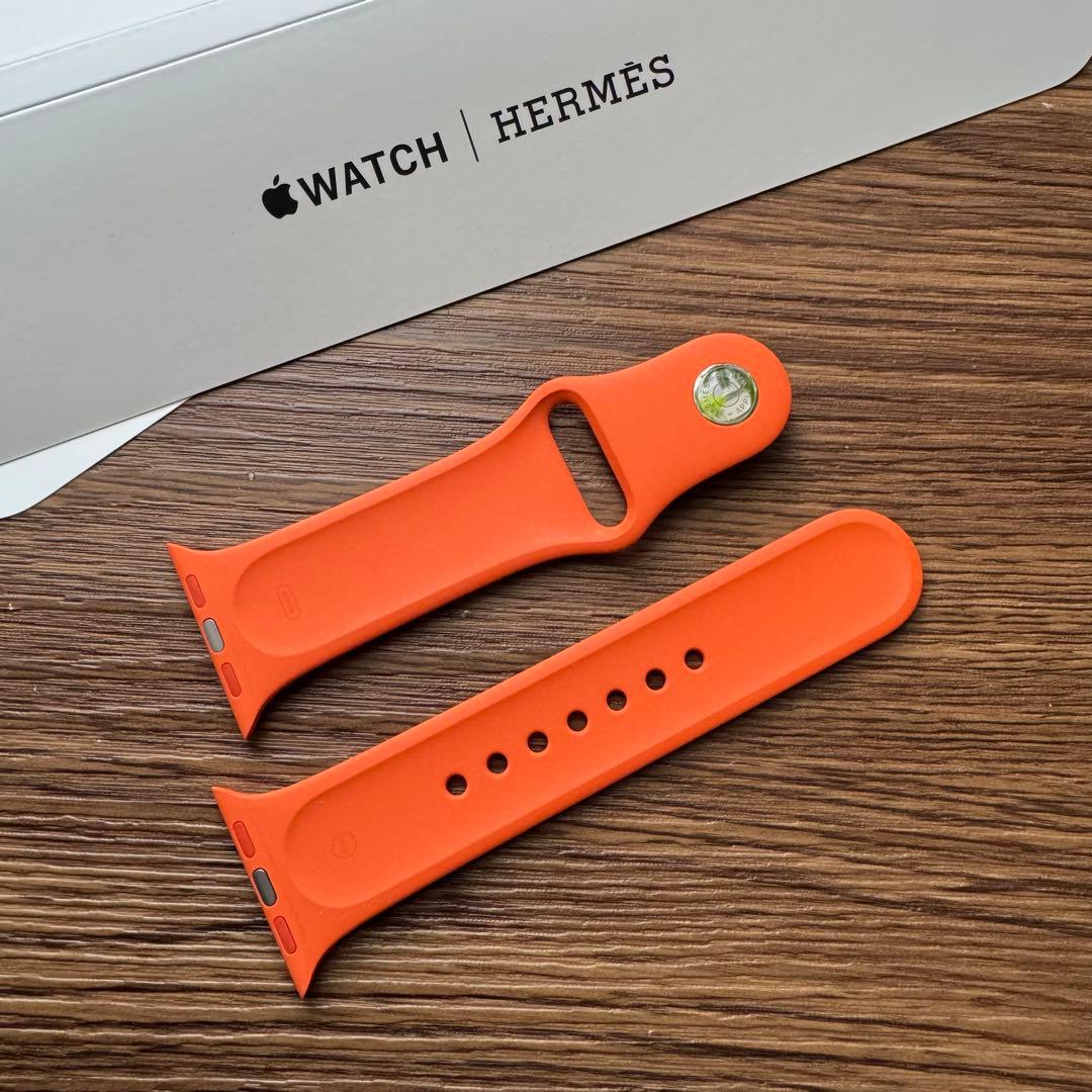 2238 Apple Watch エルメス　オレンジラバー　スポーツバンド
