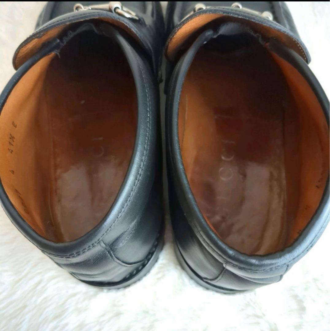 GUCCI チャッカブーツ ホースビット 金具 レザー タンクソール ブラック