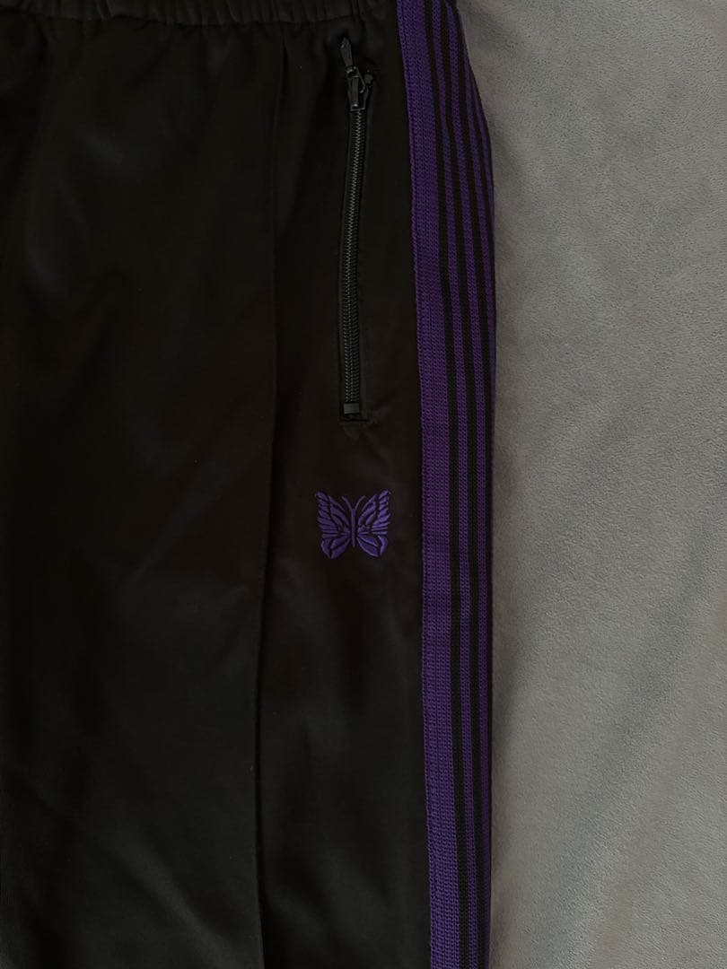 Needles ニードルズ　トラックパンツ ブラック×パープル ストレート