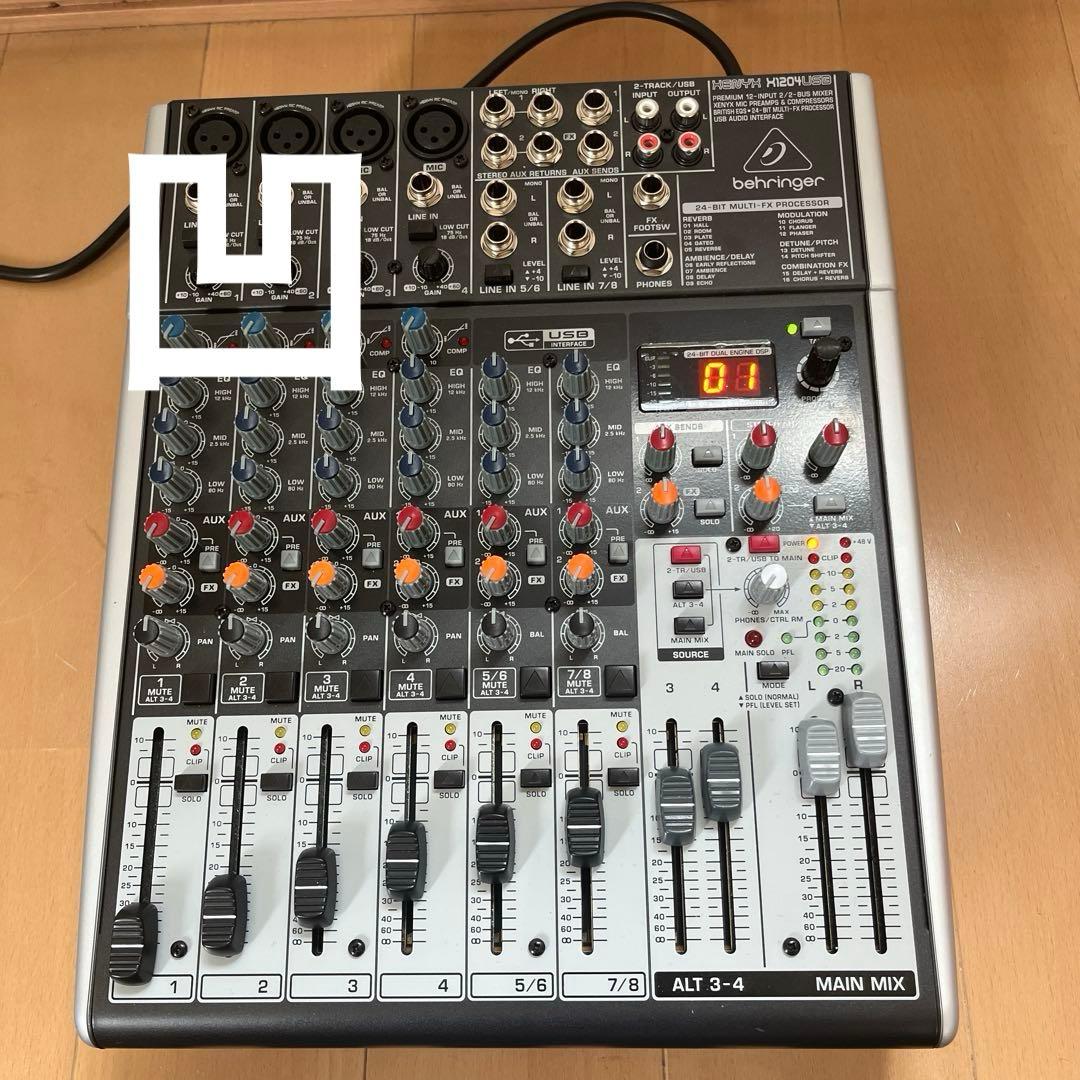 【動作品】BEHRINGER XENYX X1204USB アナログミキサー