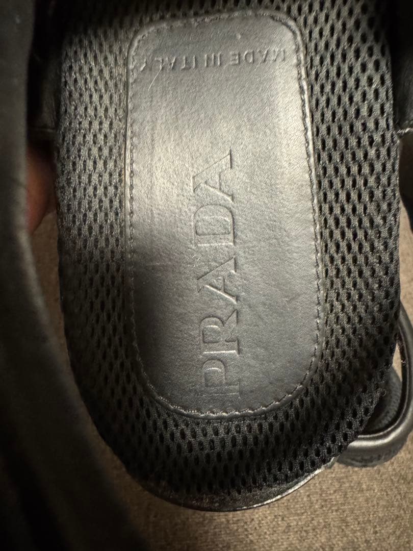 プラダ スポーツ PRADA ベルクロ サンダル メンズ 黒 27cm 正規品