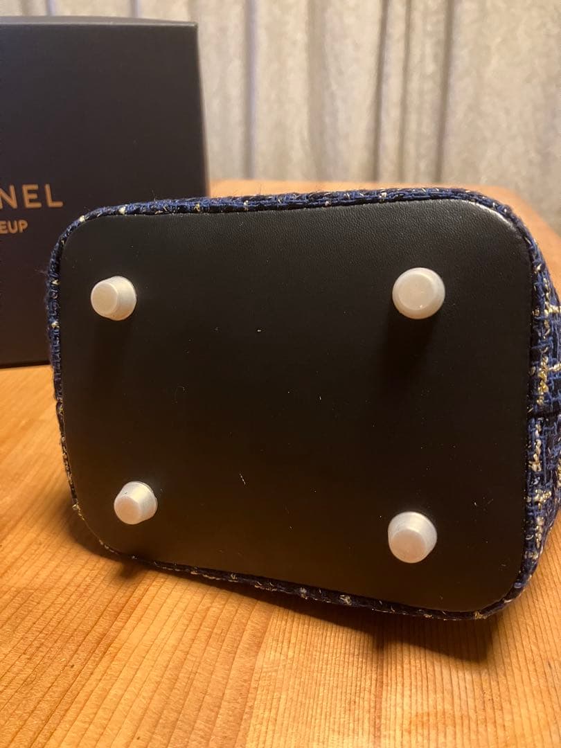 【非売品】希少 CHANELシャネル ノベルティ ネイビーツイードバケットバッグ