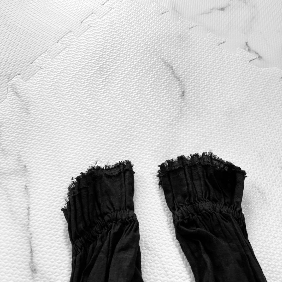 ✨美品✨ nest Robe ネストローブ　黒ロングワンピース　麻100%.