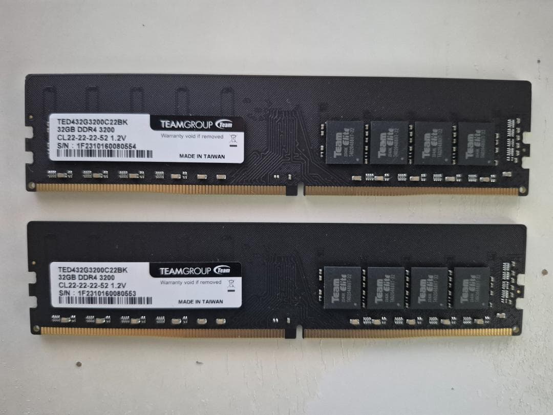 TEAM DDR4 3200 32GB ×2 合計 64GB