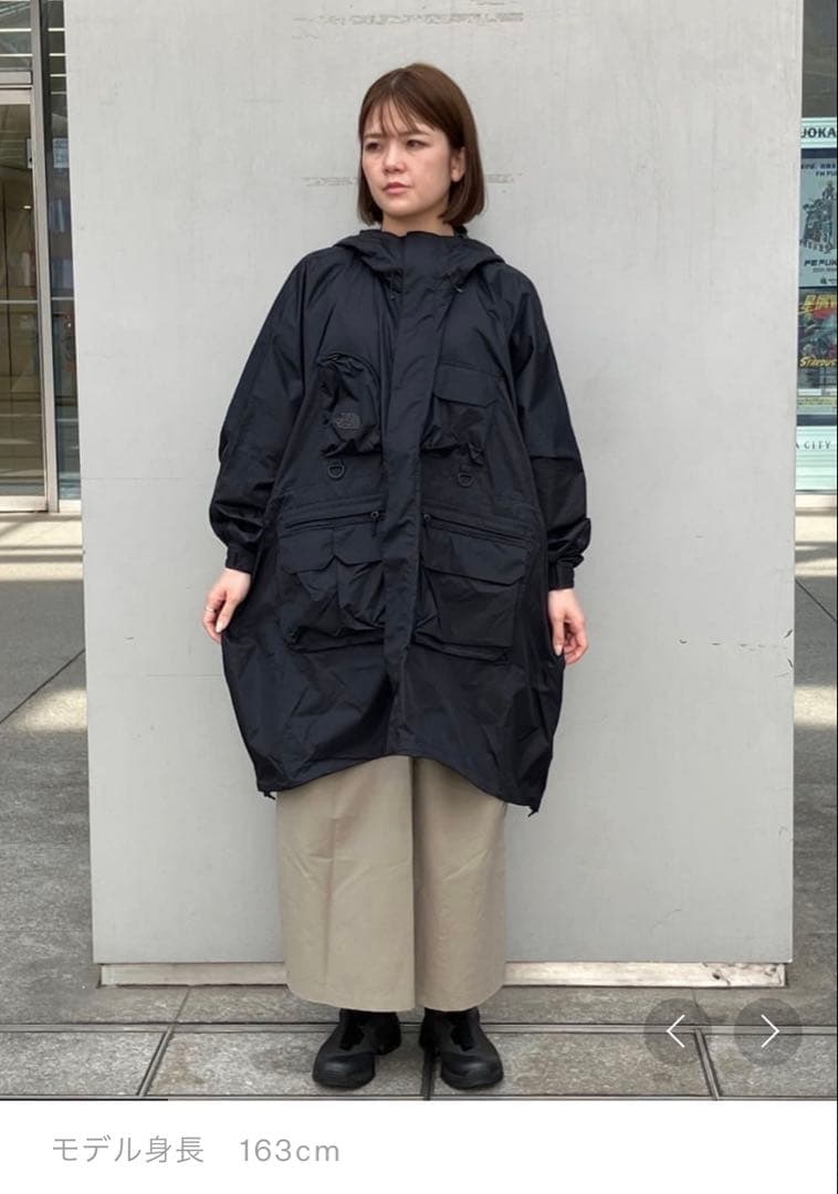 THENORTHFACE ウーロスフィールドユーティリティポンチョ 黒 雨具