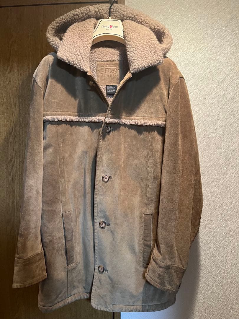 Stussy ステューシー スエード ランチジャケット カーコート レザー M