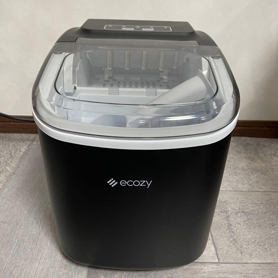 動作確認済 ecozy 製氷機 黒 2024年製 高速製氷 IM-BS260C