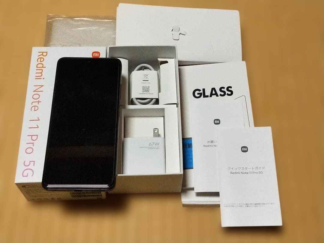 美品 Xiaomi Redmi Note11 Pro 5G 新品充電器付