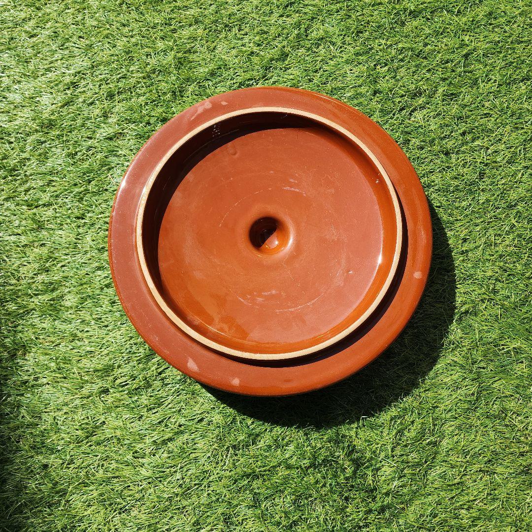 久松窯　常滑焼 切り立てかめ 蓋付き 10号