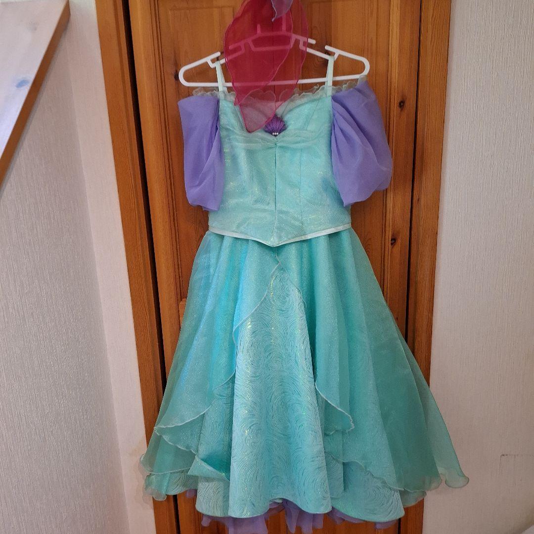 ディズニー公式　アリエルドレス　140　髪飾りつき