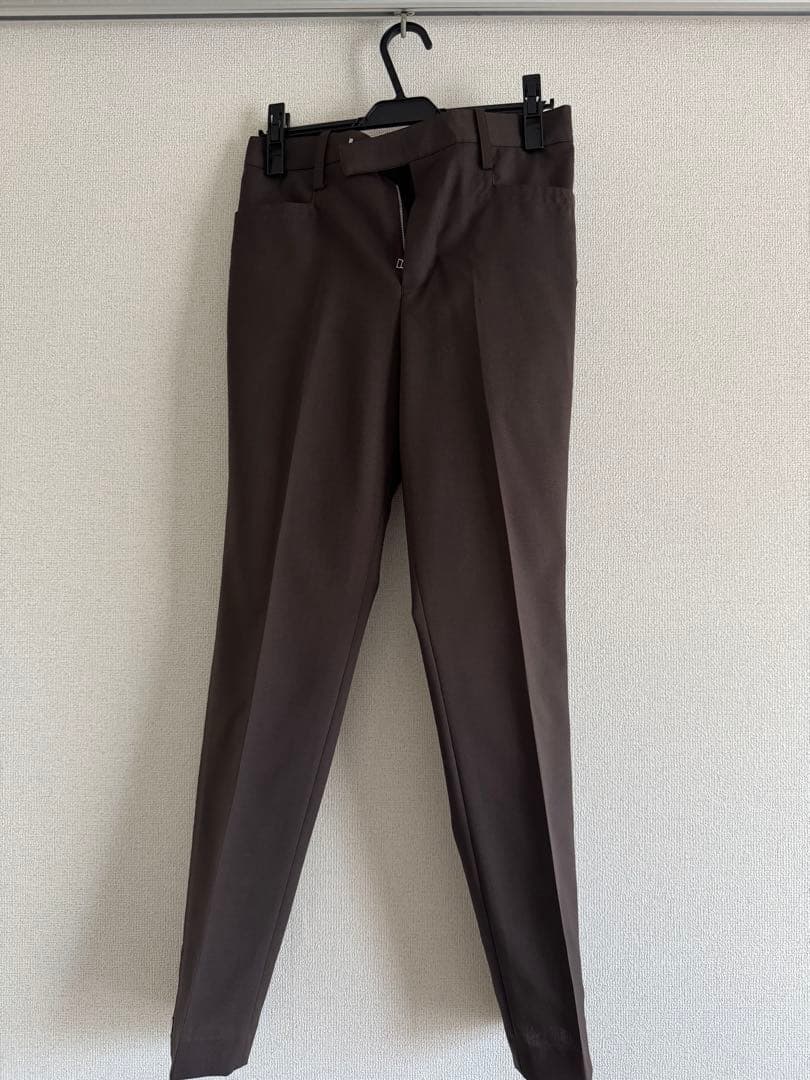 売切 新品Tamme B.D.SLIM SLACKS ブラウン サイズ2