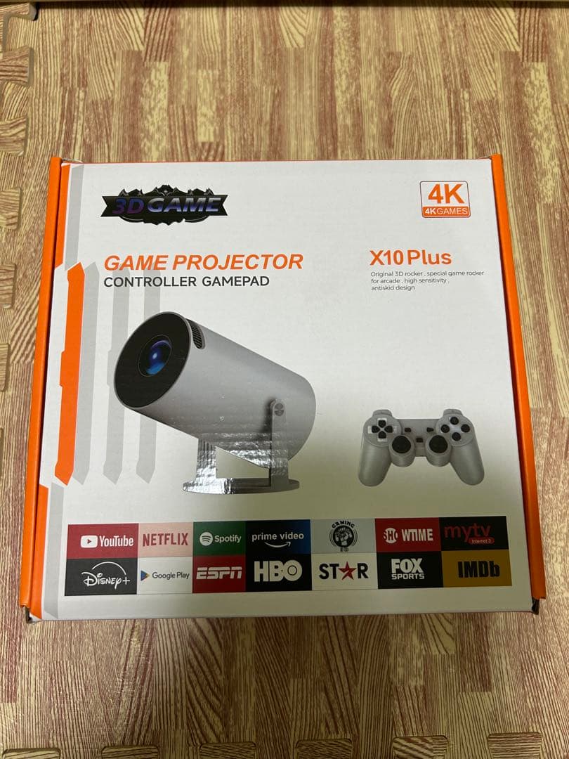 4K ゲームプロジェクター X10 Plus 　内蔵ゲーム　日本語説明書付き