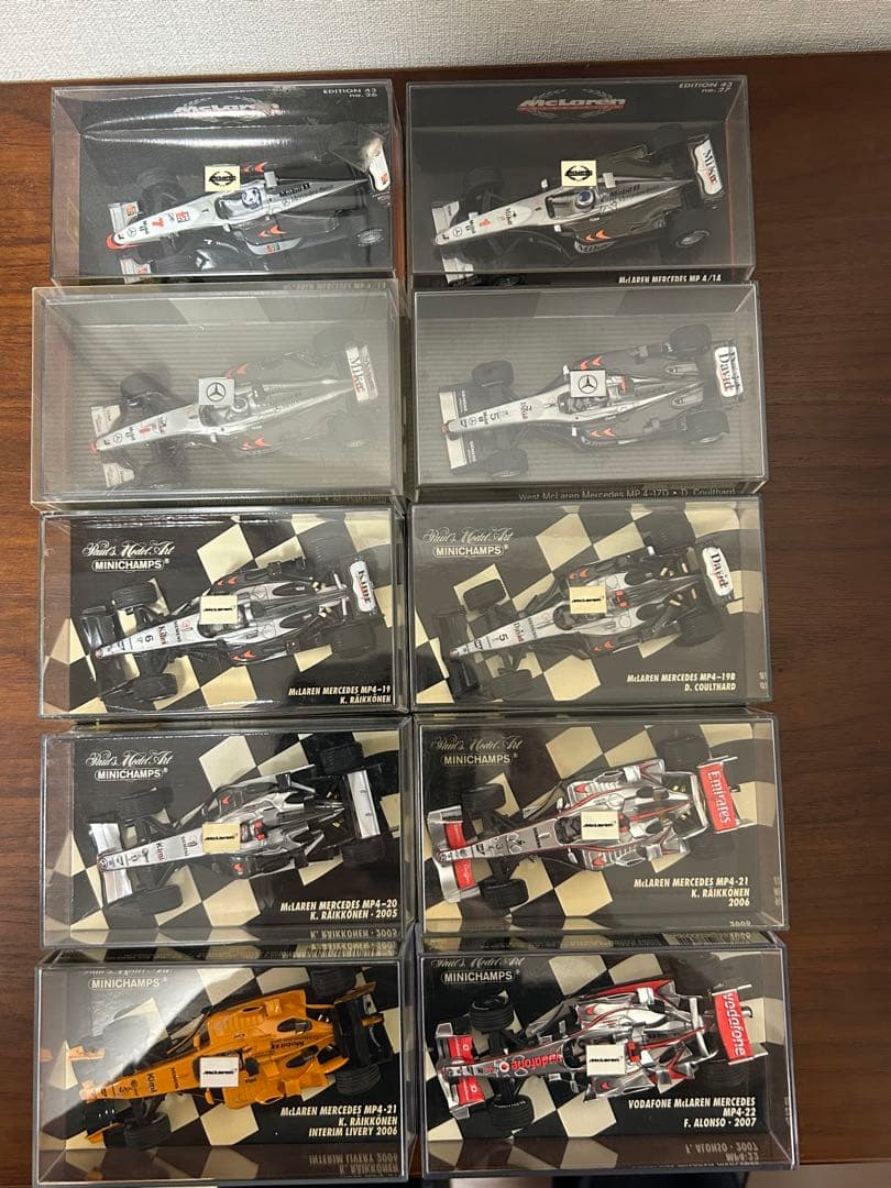 ミニチャンプス1/43 マクラーレンメルセデスF-1ミニカー10台