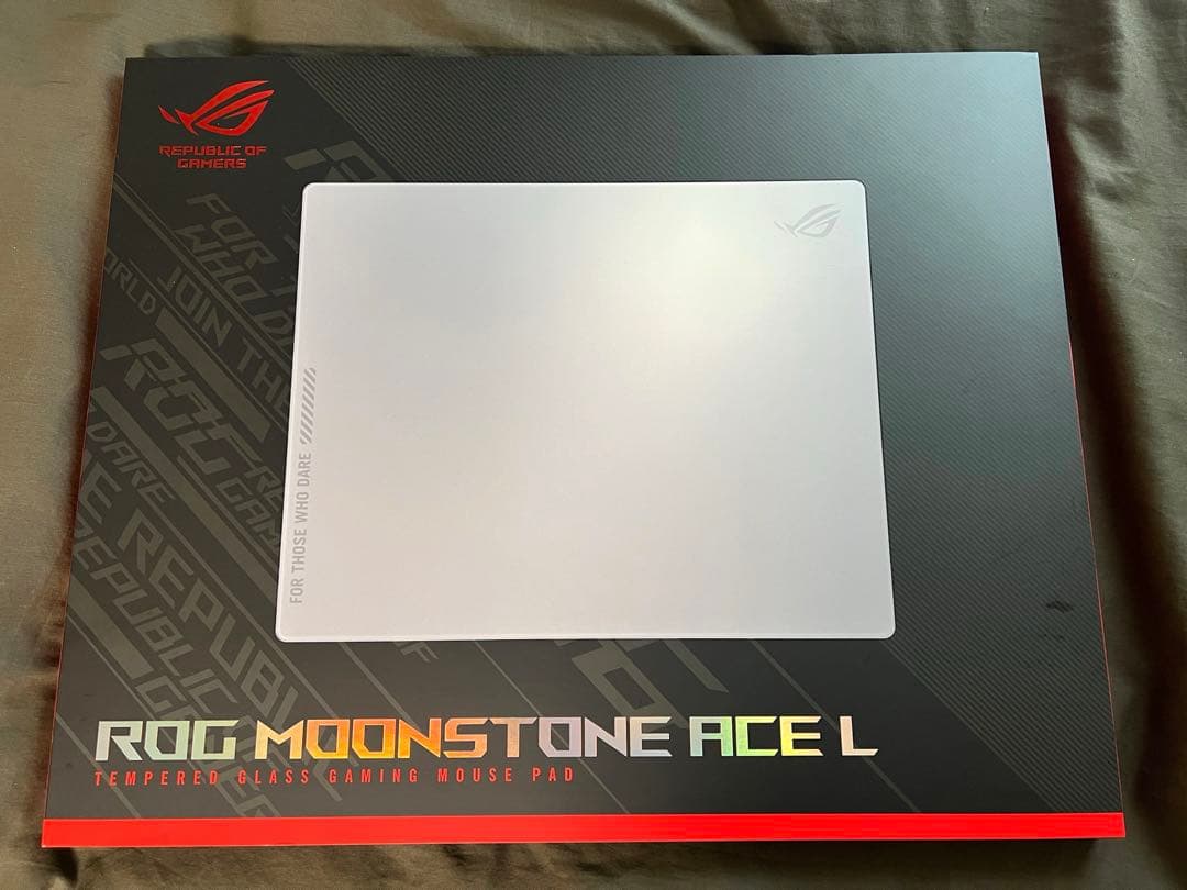 ASUS ROG Moonstone Ace L 強化ガラス マウスパッド