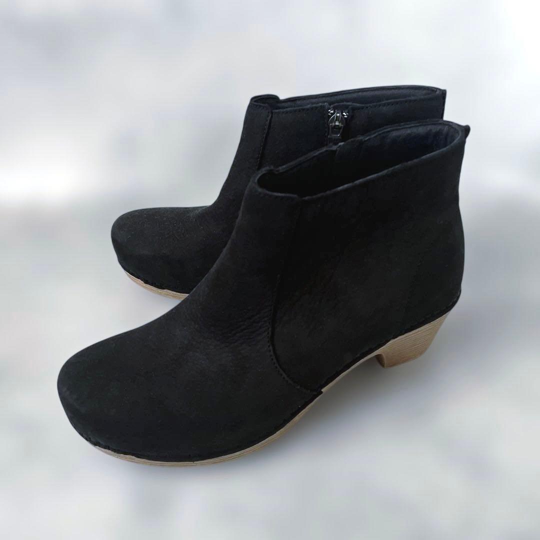 美品 ダンスコ Maria マリア レザーショートブーツ 38