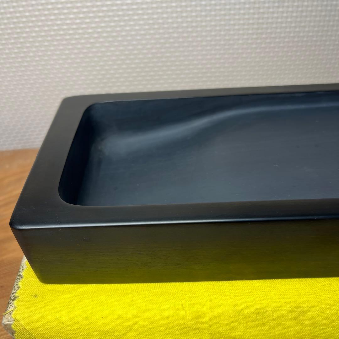 ⭕️雄勝硯　伝統工芸士　杉山唐龍斎　1.5kg超　22cm超　海が27mm